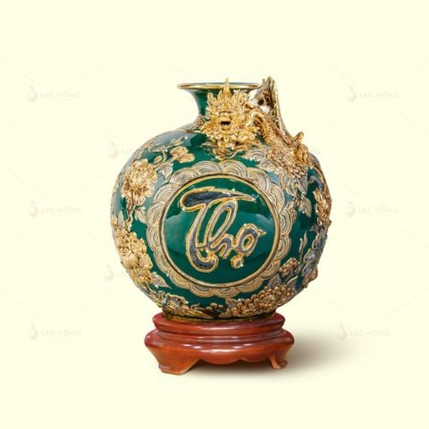  Quả Hút Lộc Trường Thọ Phú Quý Đắp Nổi Kẻ Vàng 