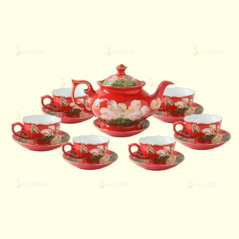  Set 1: Bộ Trà Hồng Liên Cát Tường 