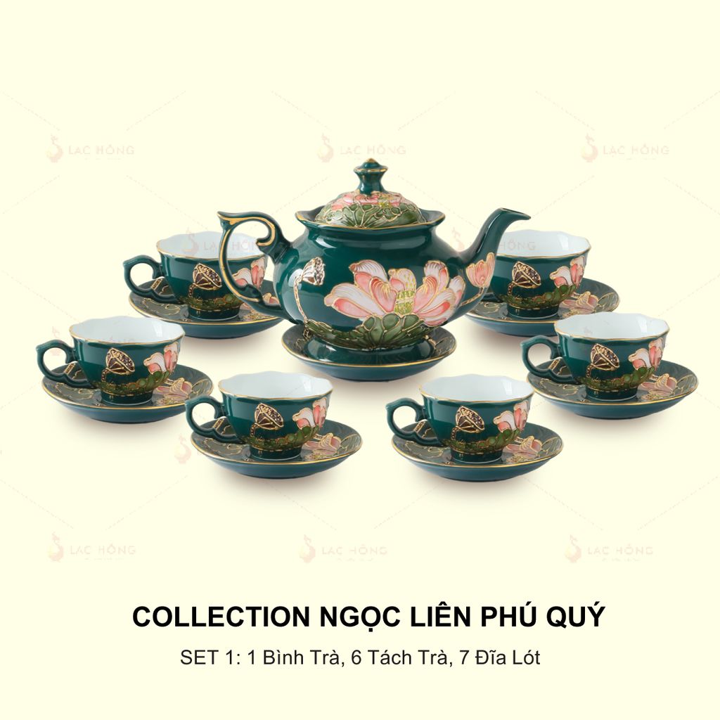 Set 1: Bộ Trà Ngọc Liên Phú Quý