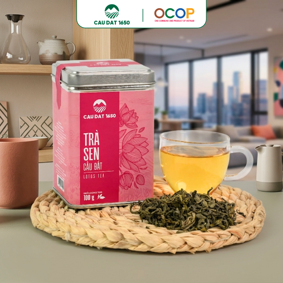 Trà Sen Cầu Đất Hộp Thiếc 100g