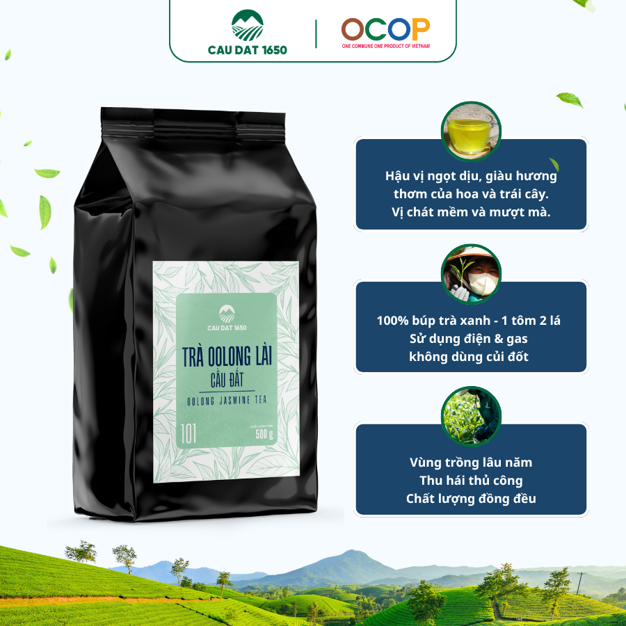 [Chuyên Dùng Cho Pha Chế] Trà Oolong Lài Cầu Đất 101 Túi 500g