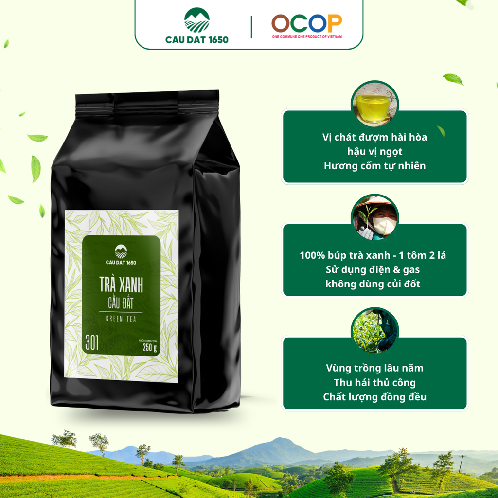 [Chuyên Dùng Cho Pha Chế] Trà Xanh Cầu Đất Túi 250g