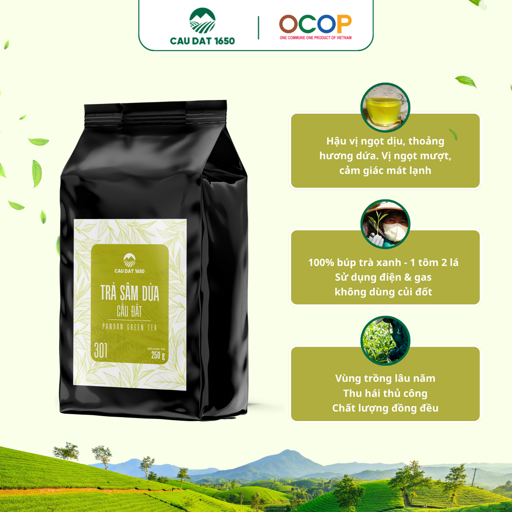 [Chuyên Dùng Cho Pha Chế] Trà Sâm Dứa Cầu Đất Túi 250g
