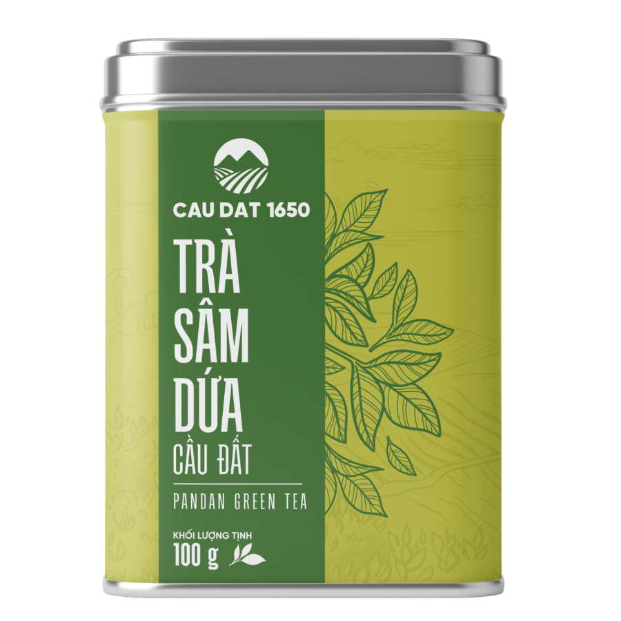 Trà Sâm Dứa Cầu Đất Hộp Thiếc 100g