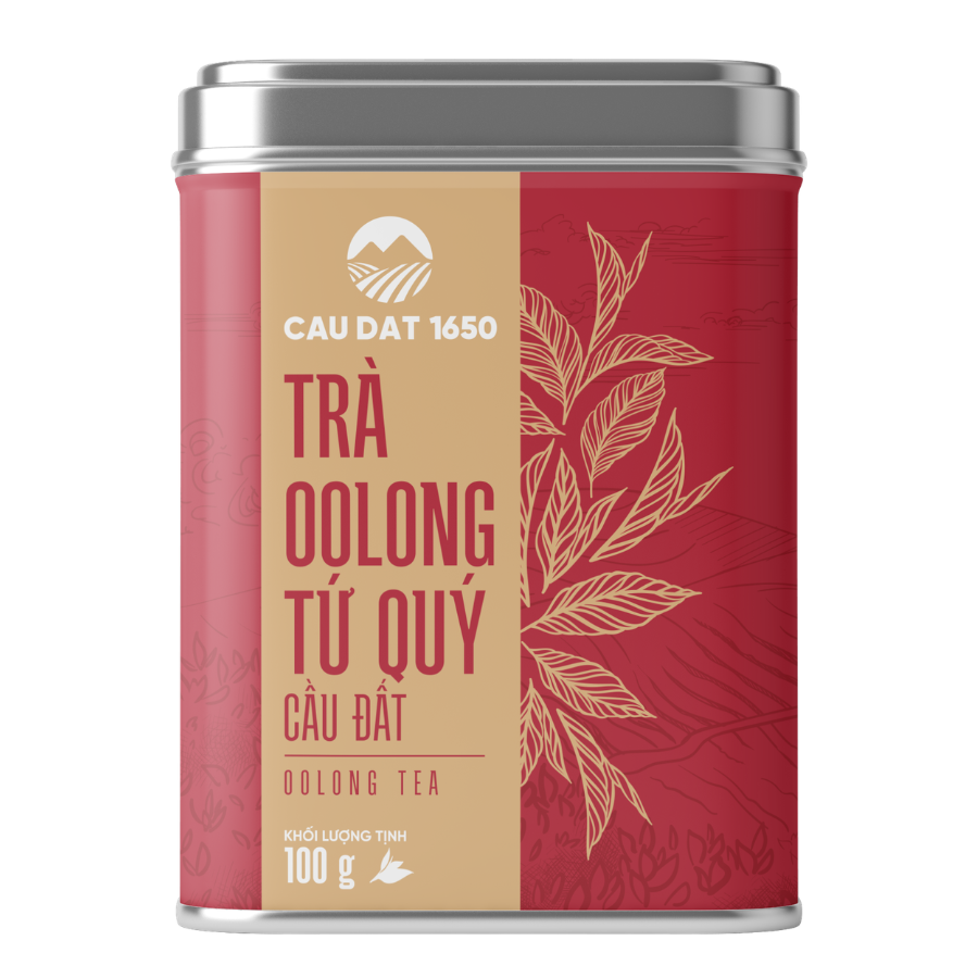 Trà Oolong Tứ Quý Cầu Đất Hộp Thiếc 100g