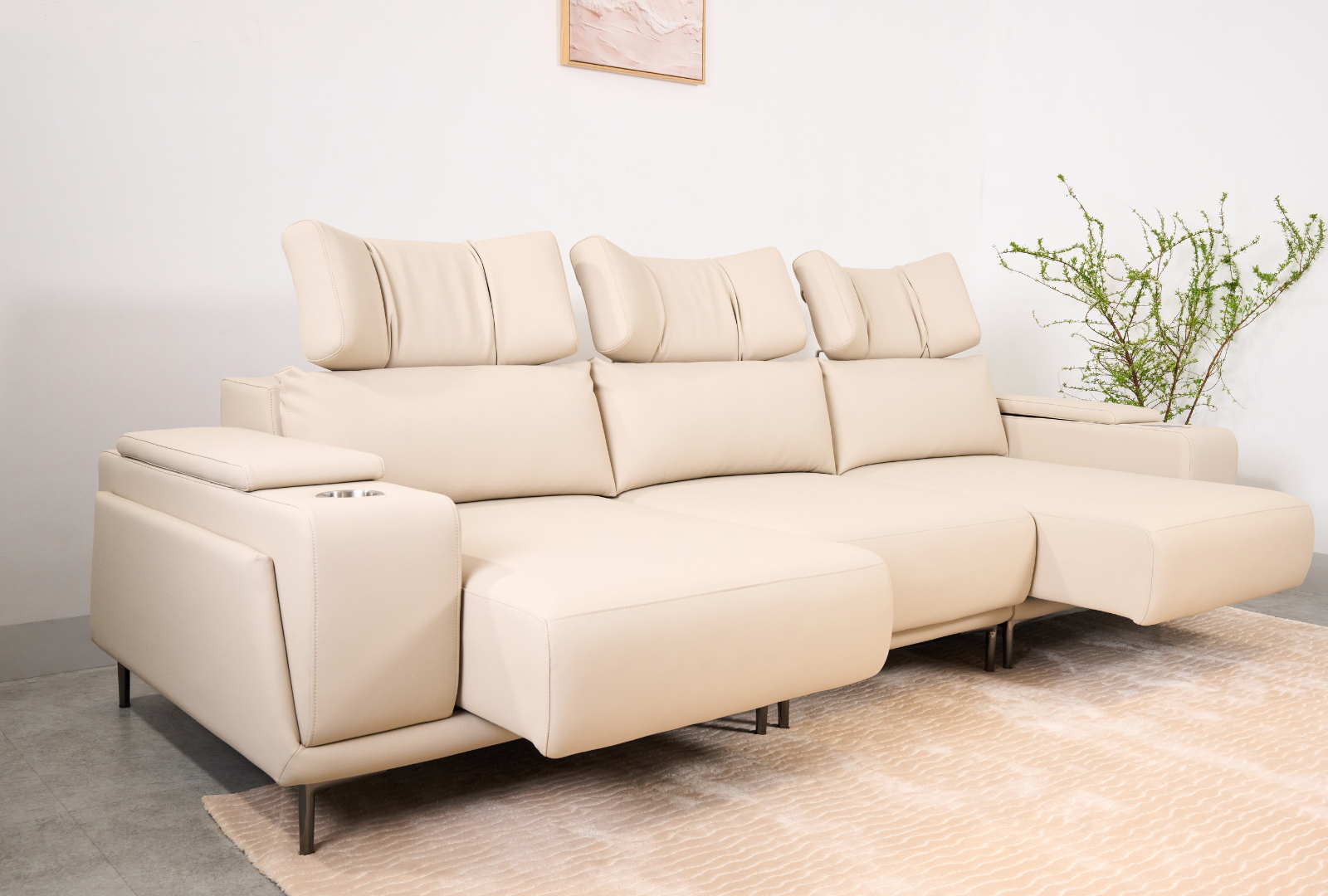 SOFA VALENCIA CHỈNH ĐIỆN ĐA TIỆN ÍCH BẰNG DA SILICON NHẬP KHẨU CAO CẤP (3 CHỖ / 4 CHỖ)