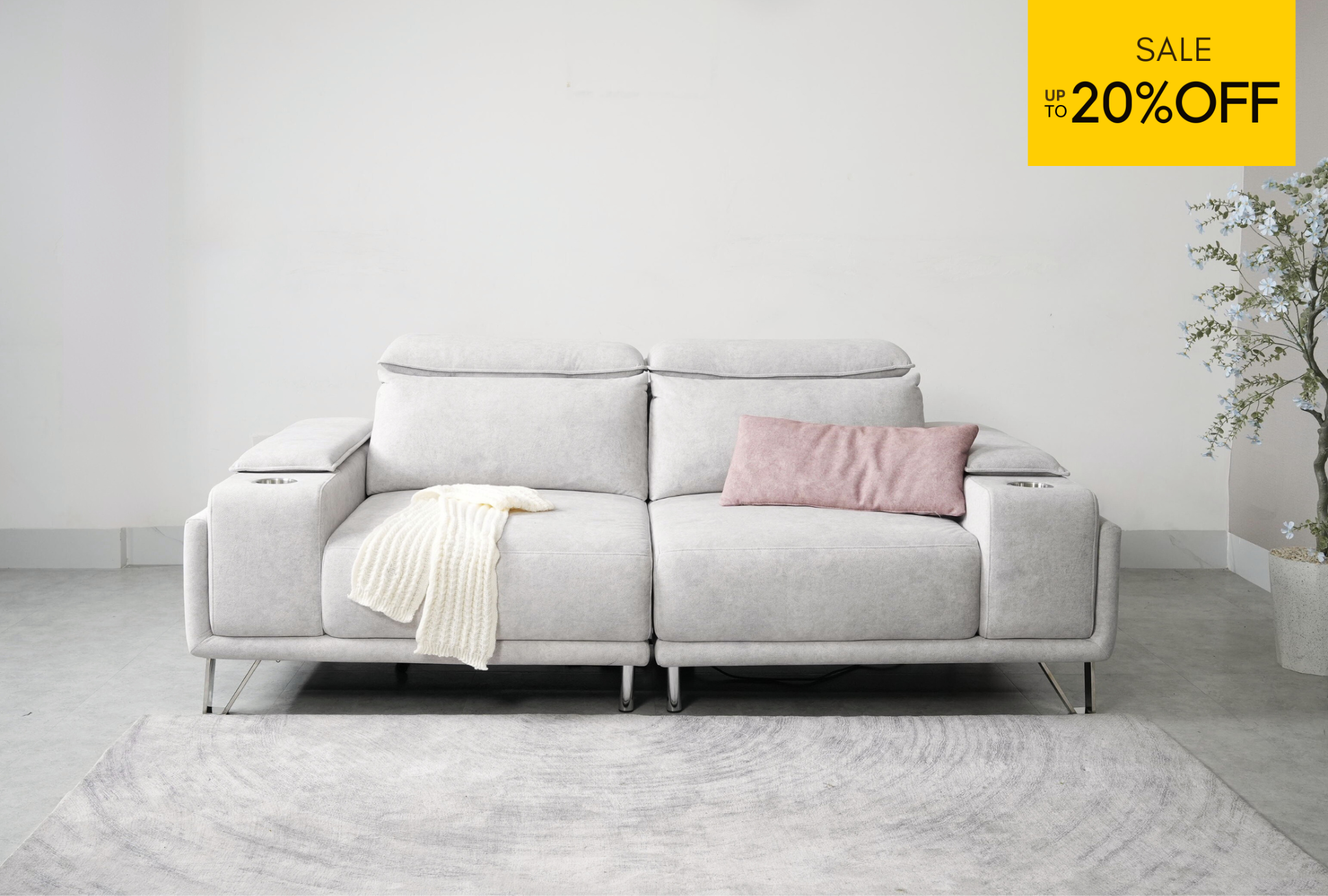 SOFA MILAN CHỈNH ĐIỆN THÔNG MINH BẰNG VẢI MAXTRYTEX NHẬP KHẨU CAO CẤP (3 CHỖ / 4 CHỖ)