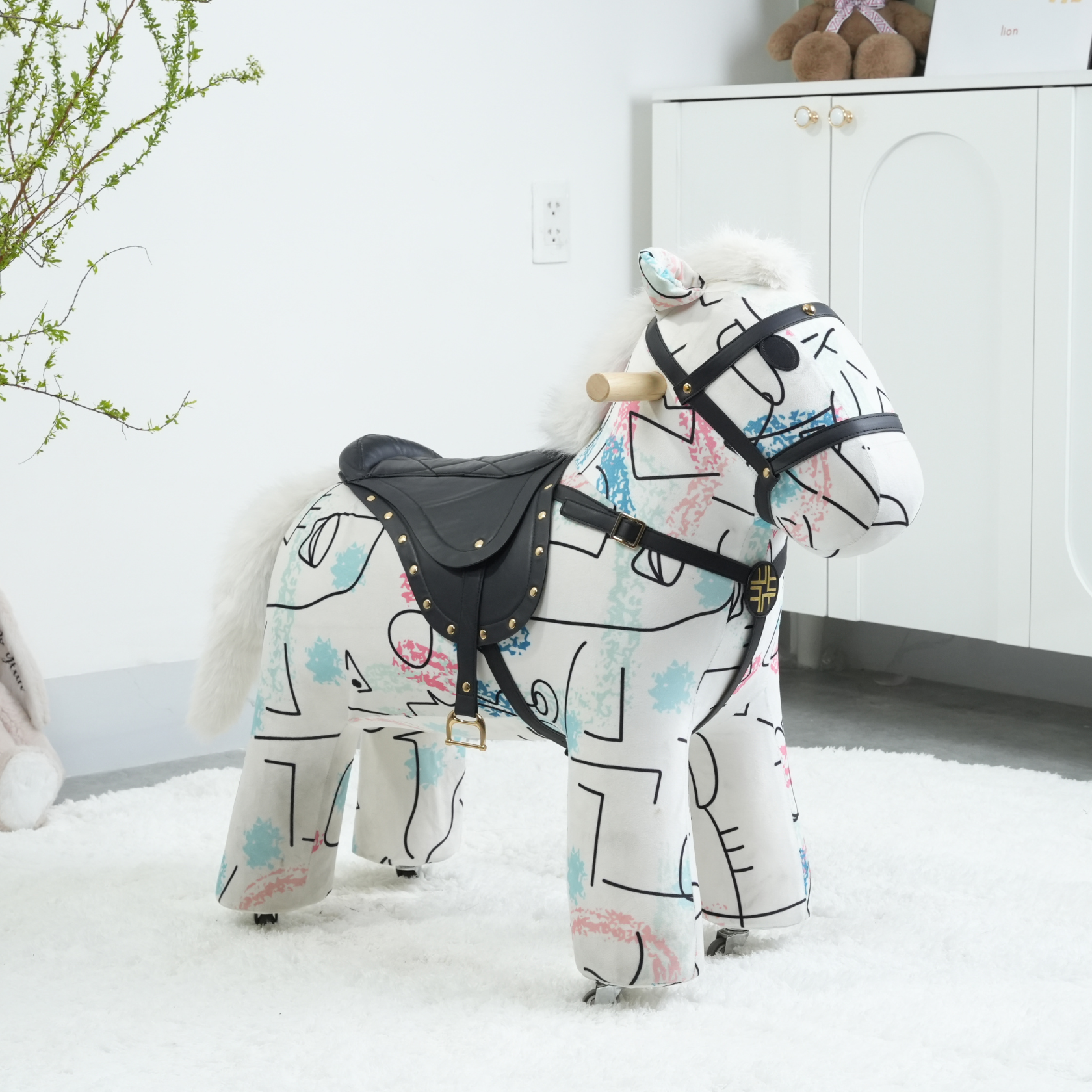 GHẾ HÌNH THÚ BÁNH XE PULLEY HORSE