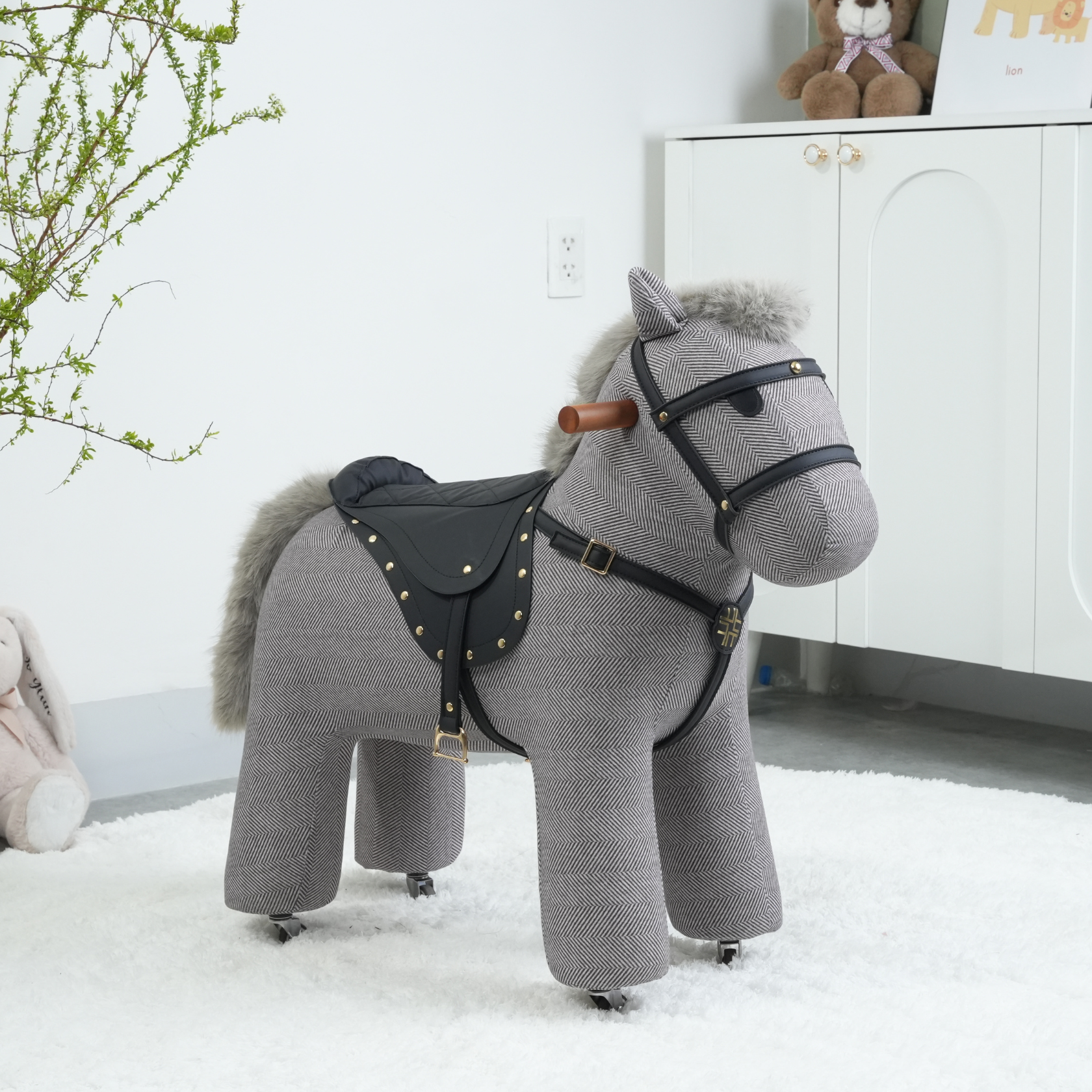 GHẾ HÌNH THÚ BÁNH XE PULLEY HORSE