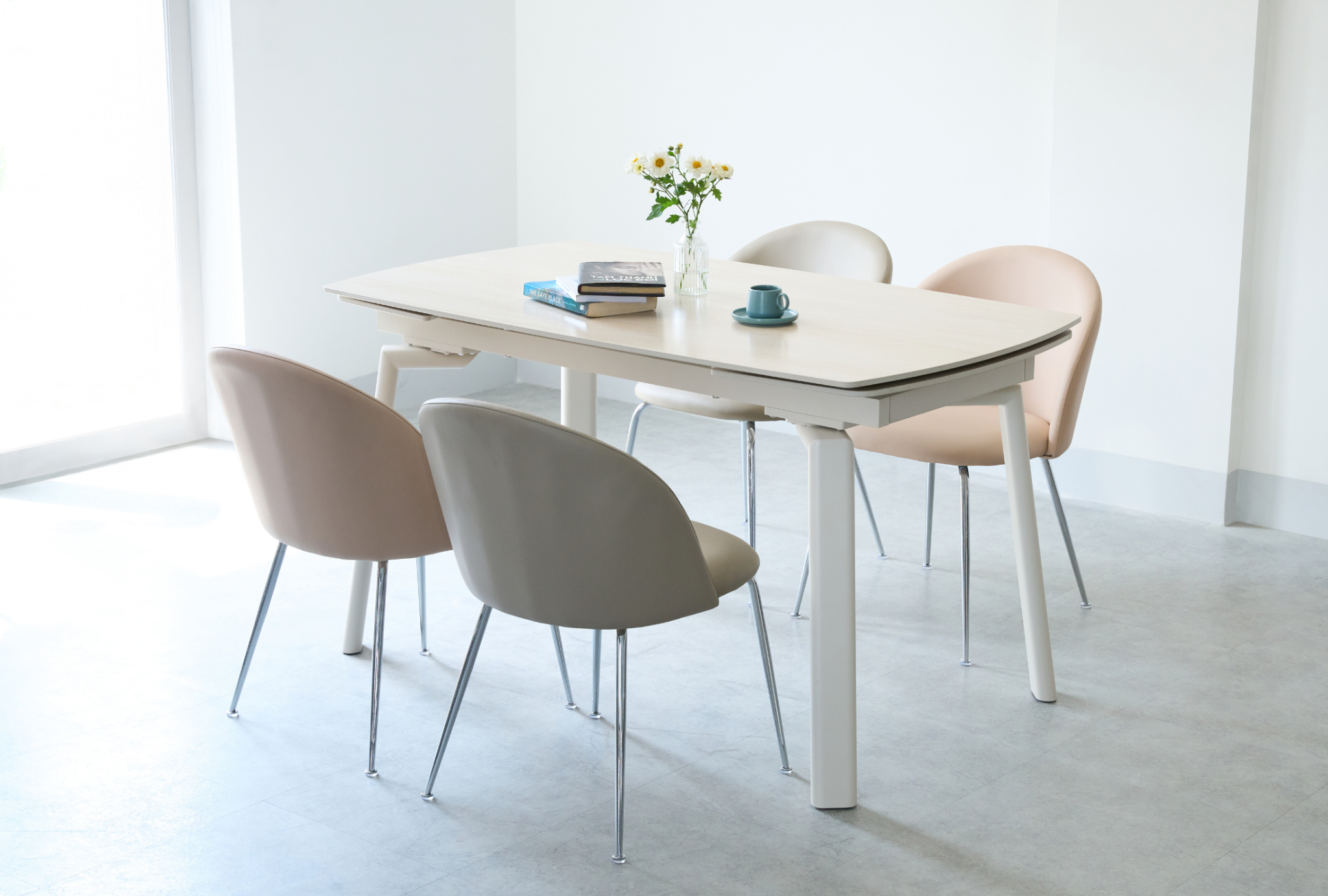 BÀN ĂN MỞ RỘNG GLORI EXTENSION CERAMIC (250+1200+ 250/300+1400+300)