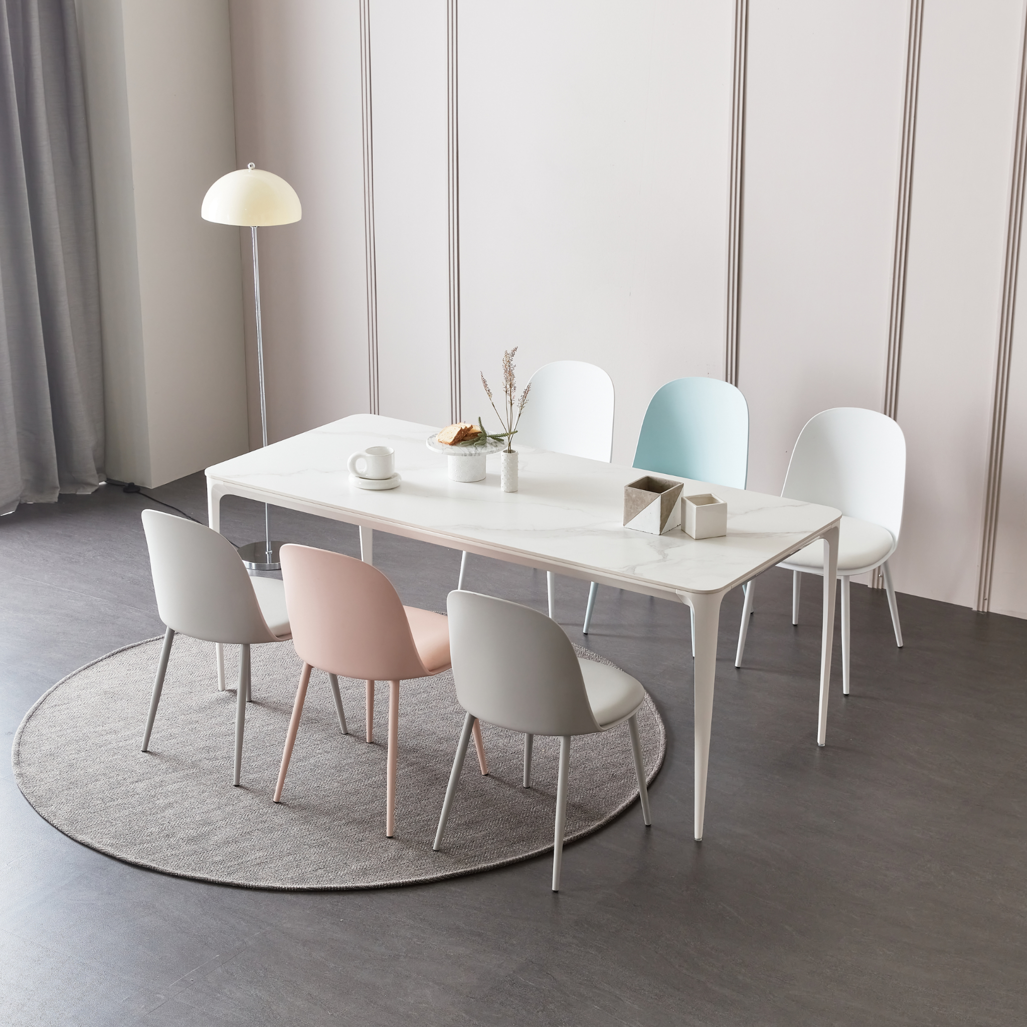 BÀN ĂN Q CERAMIC NHẬP KHẨU (4 CHỖ / 6 CHỖ)