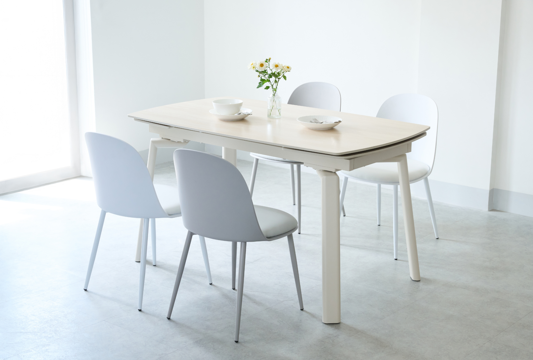 BÀN ĂN MỞ RỘNG GLORI EXTENSION CERAMIC (250+1200+ 250/300+1400+300)