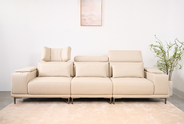 SOFA VALENCIA CHỈNH ĐIỆN ĐA TIỆN ÍCH BẰNG DA SILICON NHẬP KHẨU CAO CẤP (3 CHỖ / 4 CHỖ)