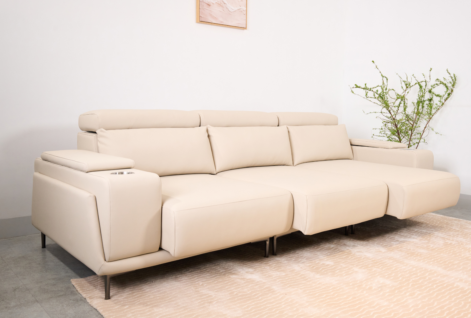 SOFA VALENCIA CHỈNH ĐIỆN ĐA TIỆN ÍCH BẰNG DA SILICON NHẬP KHẨU CAO CẤP (3 CHỖ / 4 CHỖ)