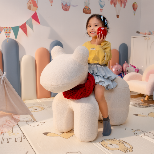 GHẾ HÌNH THÚ CƯNG PONY LÔNG XÙ