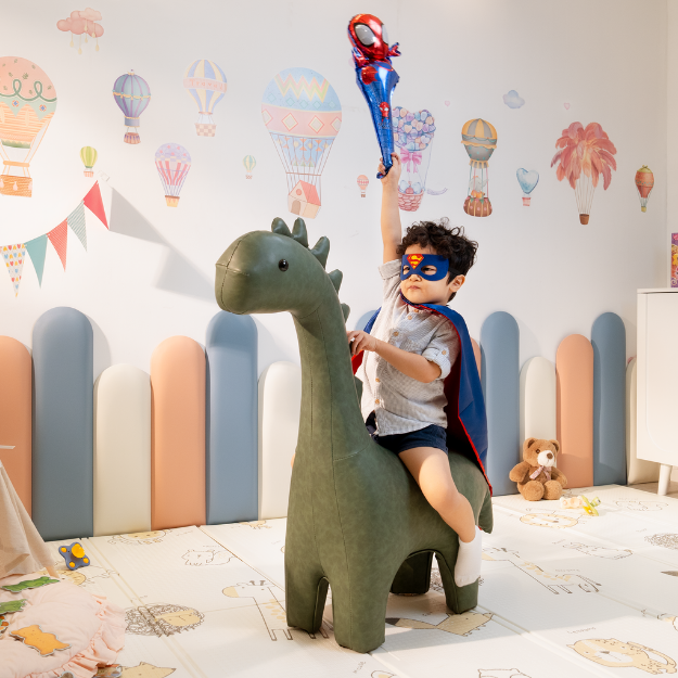 GHẾ HÌNH THÚ KHỦNG LONG XANH