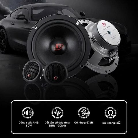  Dego AU6.2C 50W 6.5 inch Loa Dành Cho Xe Ô Tô 