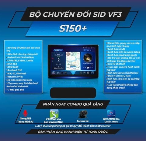  SID S150 Bộ Chuyển Đổi Màn Hình Xe Vinfast VF3 