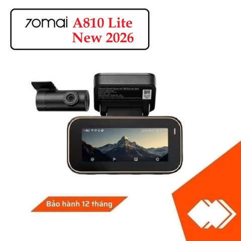  70mai A810 Lite Camera Hành Trình Ghi Hình Trước Sau 