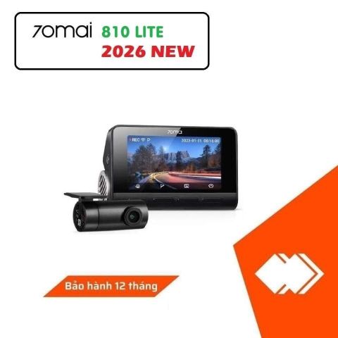  70mai A810 Lite Camera Hành Trình Ghi Hình Trước Sau 