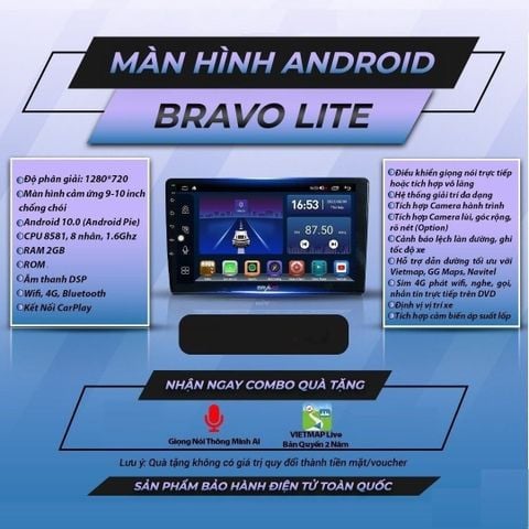  Bravo B10 Lite 9 inch 2GB 64GB Màn Hình Android 