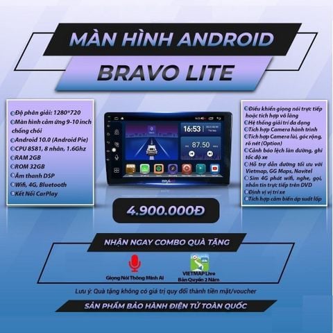  Bravo B10 Lite 9 inch 2GB 32GB Màn Hình Android 