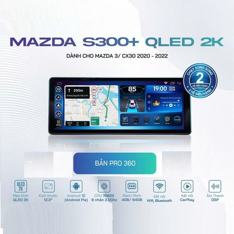  Mazda 3/CX 30 Từ 2020 - 2022 Winca S300 Qled 2K Pro 12.3 inch 4GB 64GB Màn Hình Android 