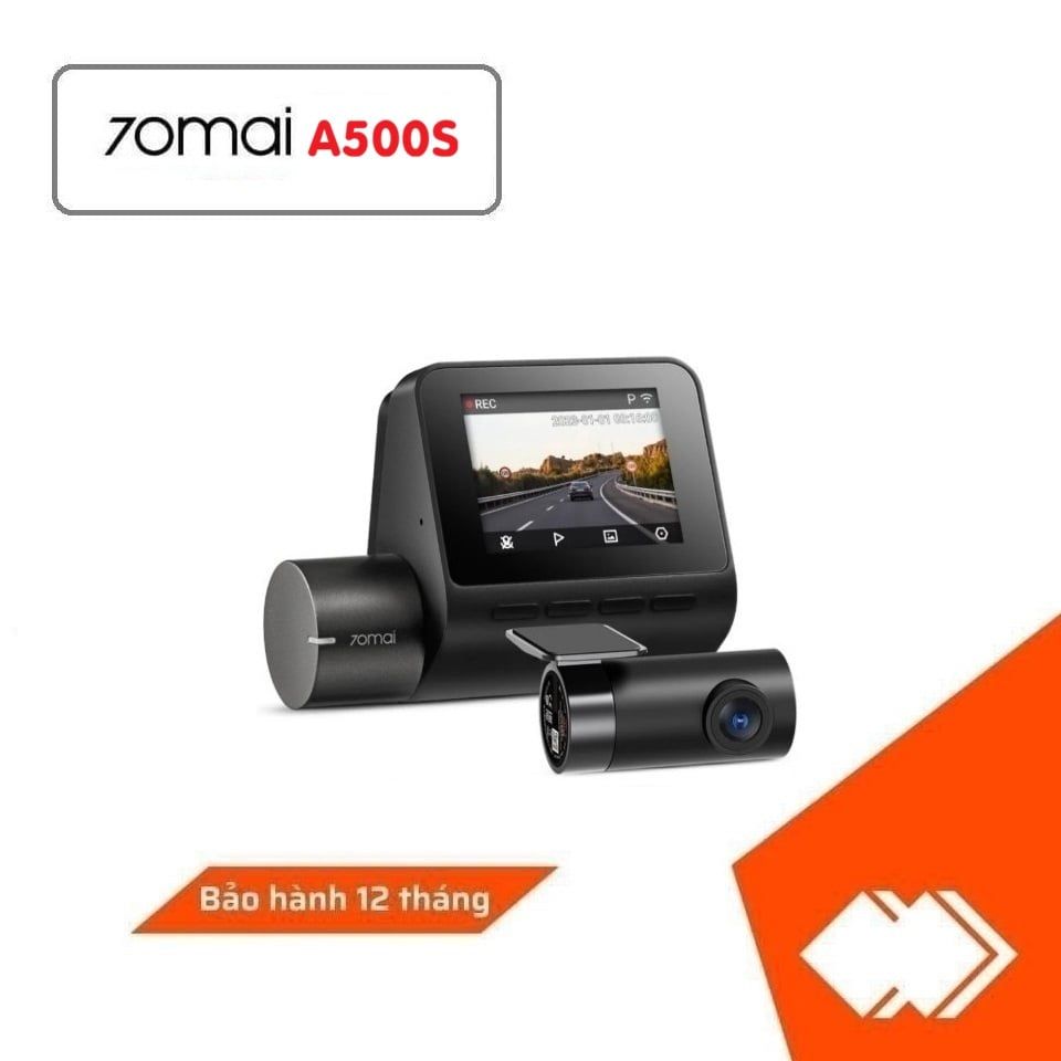  70mai A500S Camera Hành Trình Ghi Hình Trước Sau 