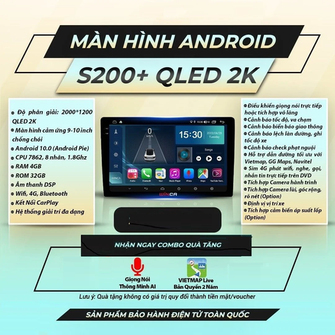  Winca S200 Qled 2K 9 inch 4GB 32GB Màn Hình Android 