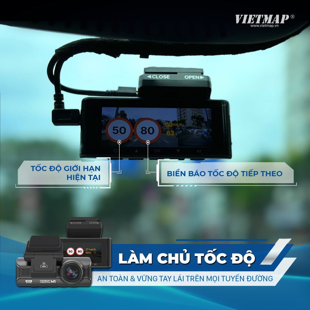  Vietmap M1 2K Ghi Hình Trước Sau Và Cảnh Báo Giao Thông 