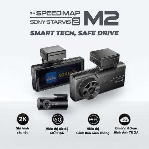  Vietmap M2 2K Ghi Hình Trước Sau Và Cảnh Báo Giao Thông 