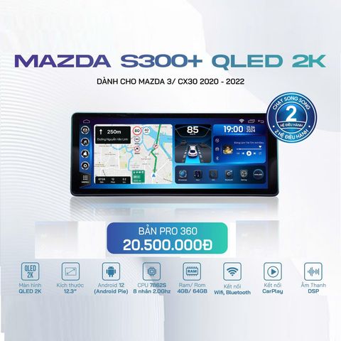  Mazda 3/CX 30 Từ 2020 - 2022 Winca S300 Qled 2K Pro 12.3 inch 4GB 64GB Màn Hình Android 