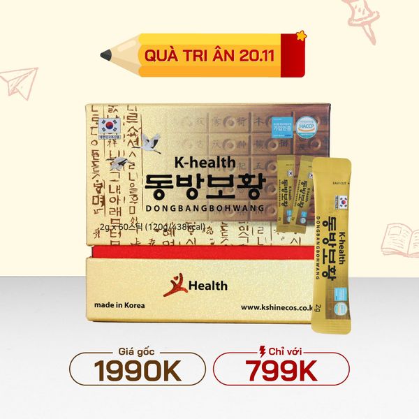  Bột Đông Trùng Thảo Dược KHealth DONGBANGBOHWANG ( 2g x 60 stick ) 