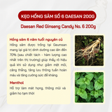  Kẹo Hồng Sâm Số 6 Daesan 200g – Ngọt Dịu, Thơm Nhẹ, Dễ Ăn 