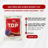  Kẹo Hồng Sâm Không Đường T.O.P 
