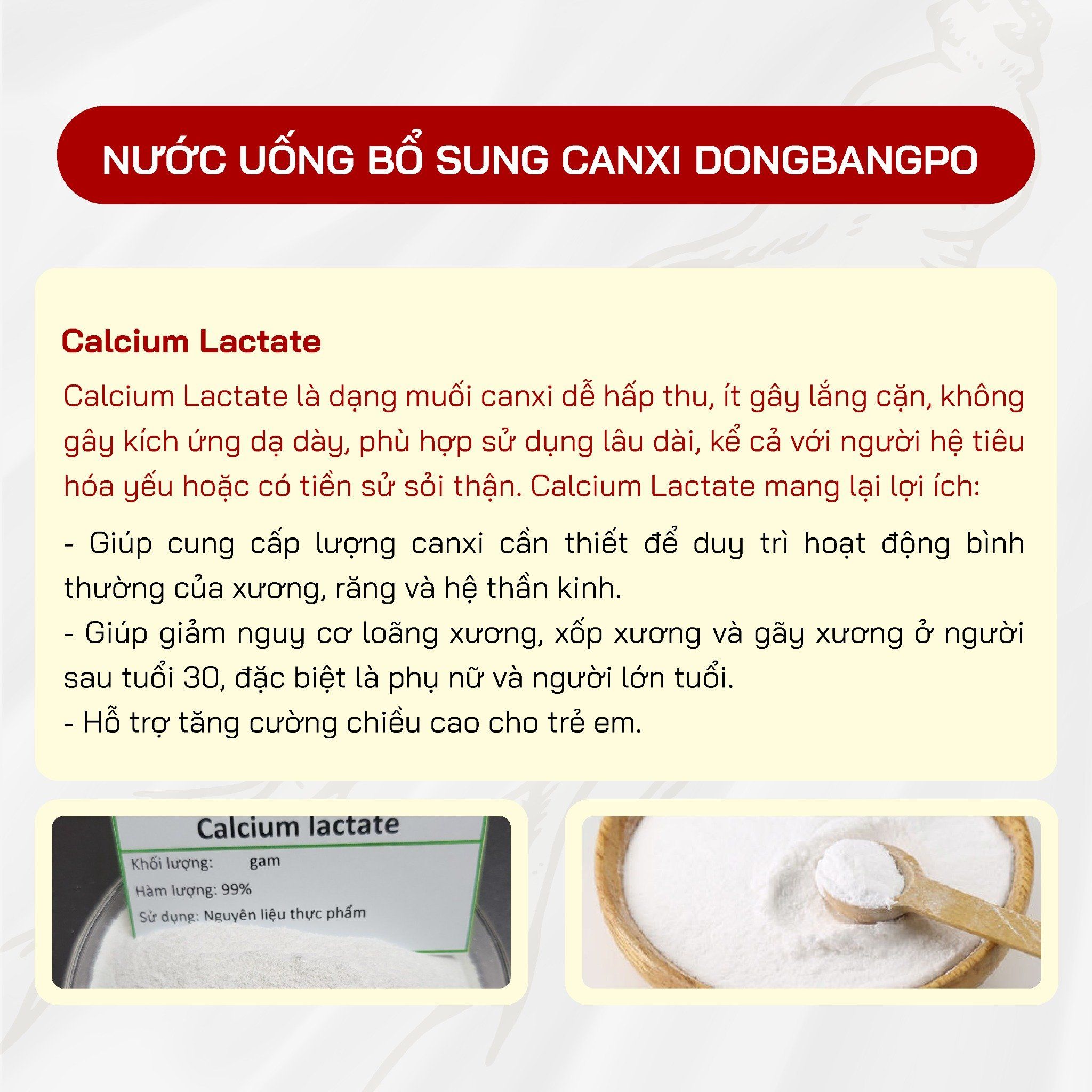  Nước Uống Bổ Sung Canxi KHealth DONGBANGPO 