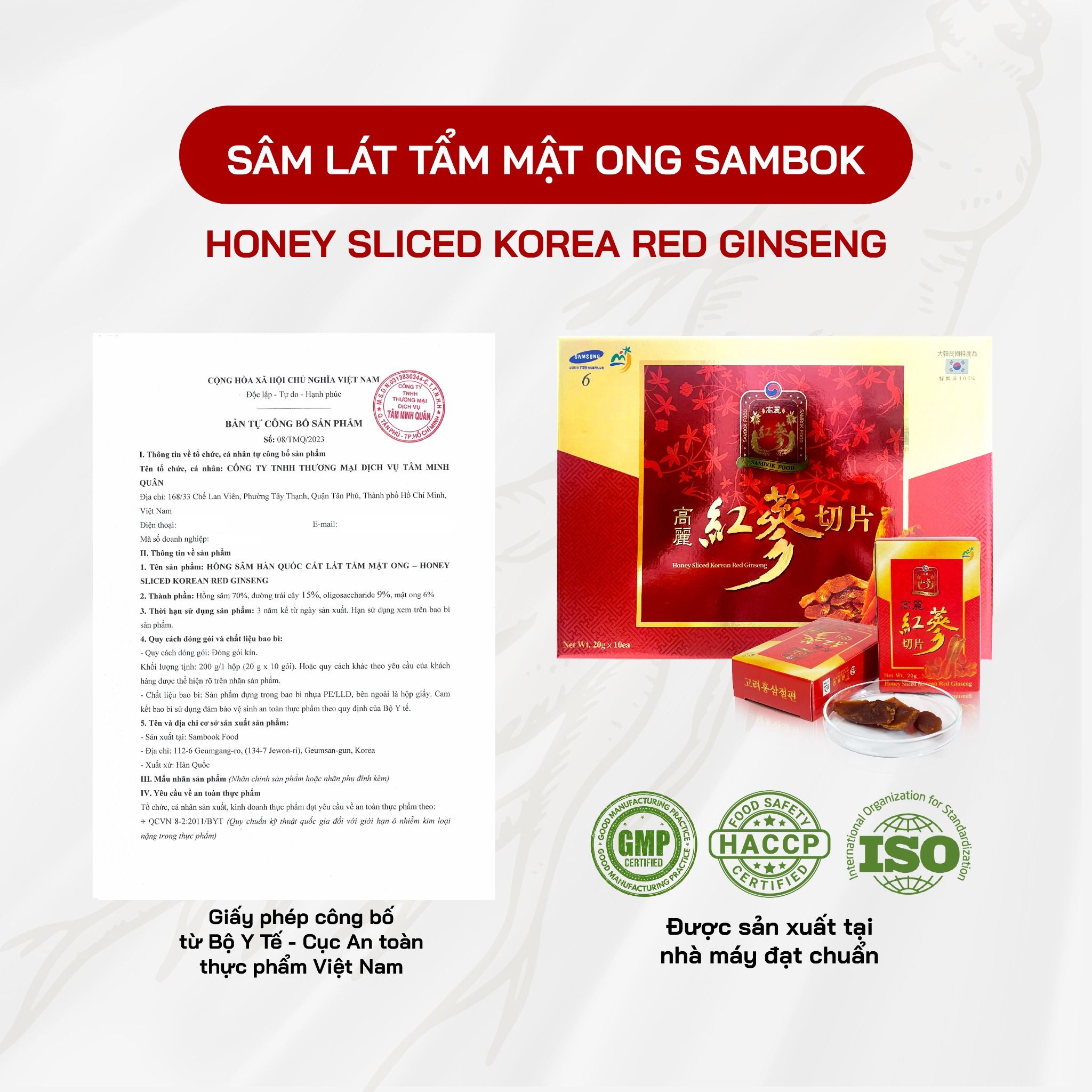  Sâm Lát Mật Ong Sambok 
