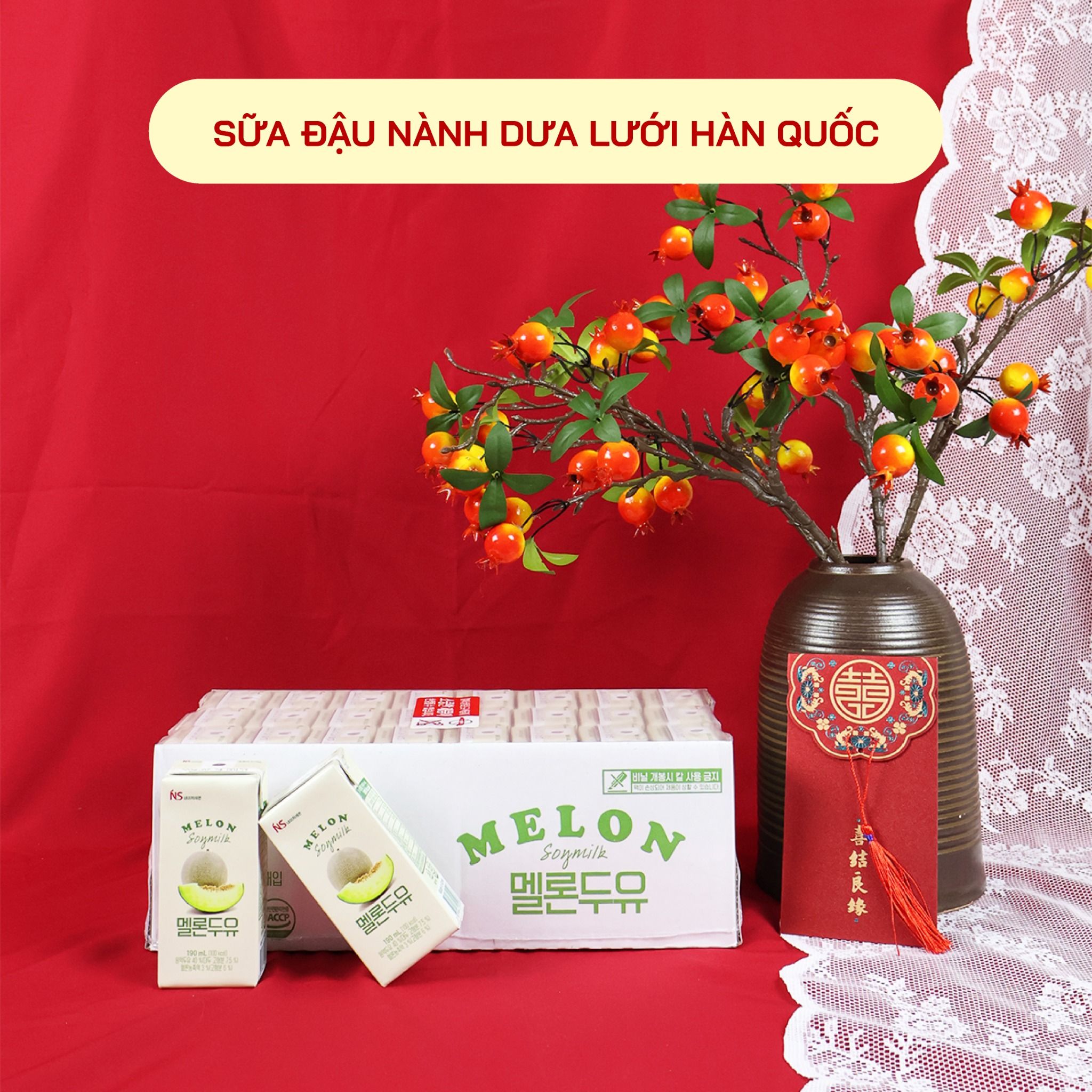  Sữa Đậu Nành Dưa Lưới Hàn Quốc 