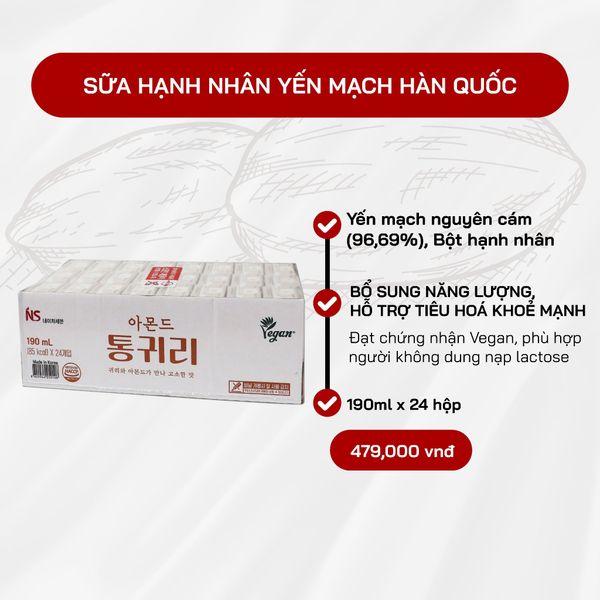  Sữa Hạnh Nhân Yến Mạch Hàn Quốc 