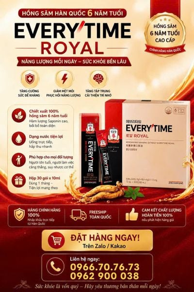  Tinh Chất Nước Hồng Sâm Cô Đặc Royal Hàn Quốc 30 Stick 