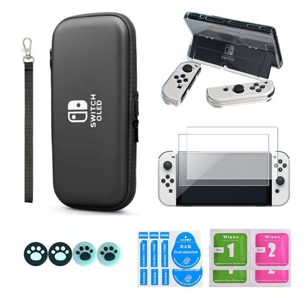  Combo túi + cường lực + ốp + nút analog Switch Oled 