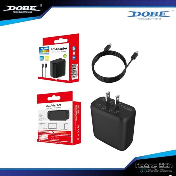  Củ Sạc Dobe 45W Cho Nintendo Switch 2, Adapter Nintendo Switch 2, Điện Thoại, Máy Tính Bảng 