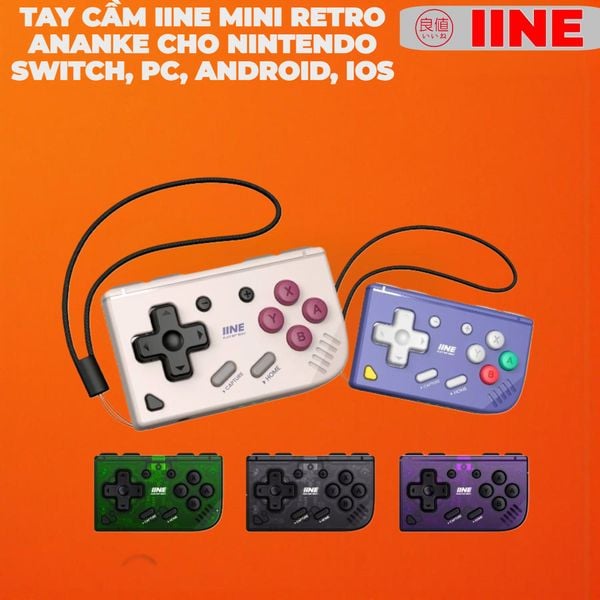  Tay Cầm IINE Mini Retro Ananke Cho Nintendo Switch, PC, Android, IOS 