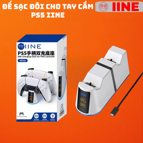  Đế Sạc Đôi Cho Tay Cầm Chơi Game Ps5 Dualsense và Ps5 Edge IINE 