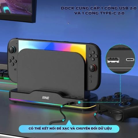  Quạt là mát cho Dock của máy Nintendo Switch 2 IINE L1101 