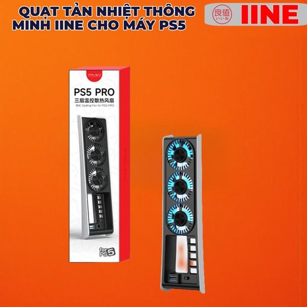  Quạt Tản Nhiệt IINE Tự Động Kiểm Soát Nhiệt Độ Cho Ps5 Pro/ Slim 