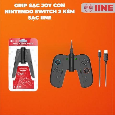  Grip Sạc Joy Con Nintendo Switch 2 Kèm Sạc IINE 