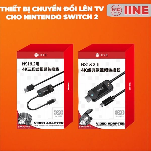  Thiết Bị Xuất Hình Lên Tivi Cho Nintendo Switch 2 Chính Hãng IINE 
