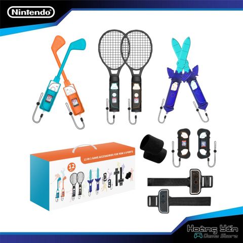  Phụ Kiện Nintendo Switch 2 12 in 1 Sport Set ( Vợt/ Bóng Chày/ Đánh Golf ) JYS NS2277-V3 