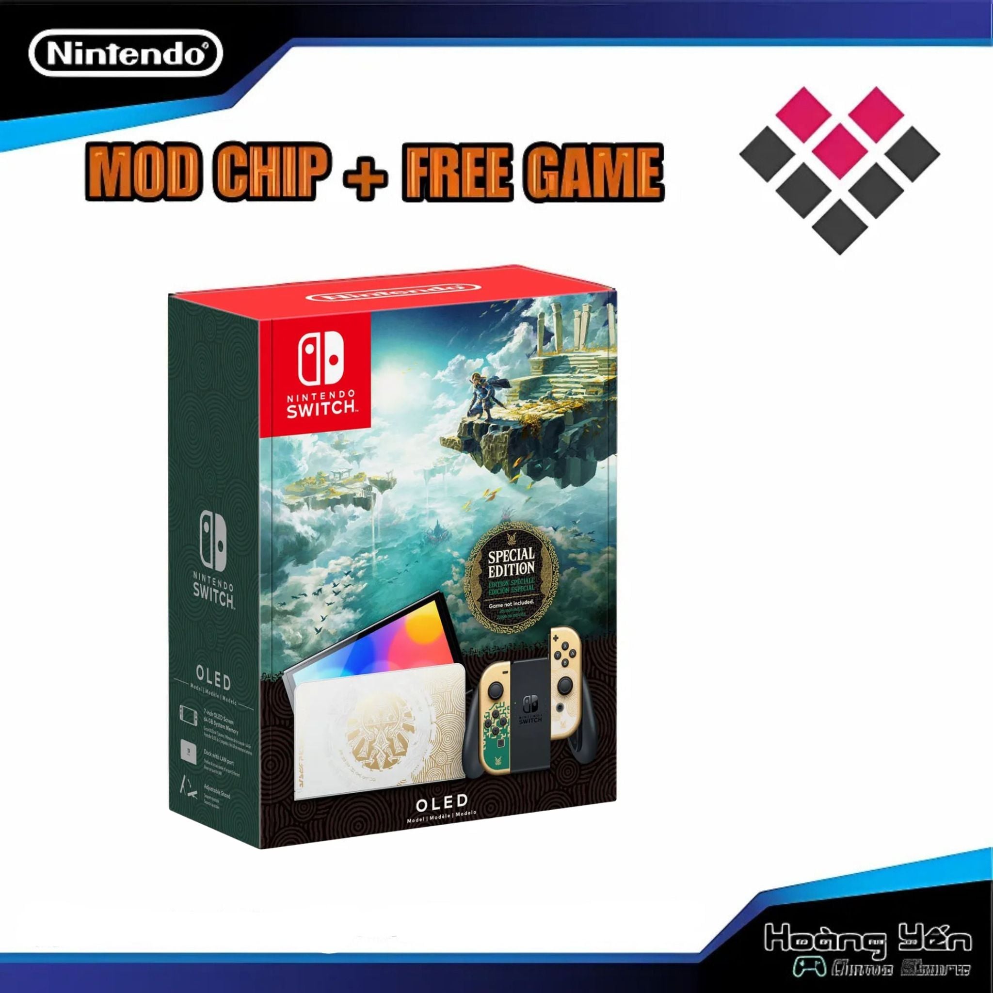  Máy Nintendo Switch Oled Mod Chip Hack phiên bản Zelda Edition Cũ 